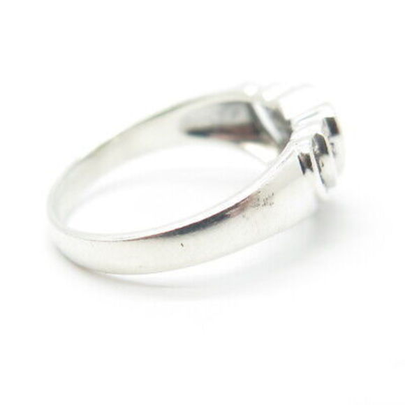 925 Sterling Silver Vintage Open Heart Ring Size 6.25 - Picture 4 of 8